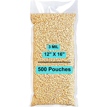 12X16 inches Vacuum Pouches Laminated 3 Mil Poly-Nylon (PN)